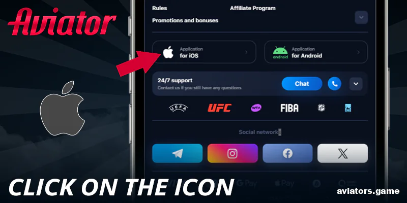 Click download app button on iOS