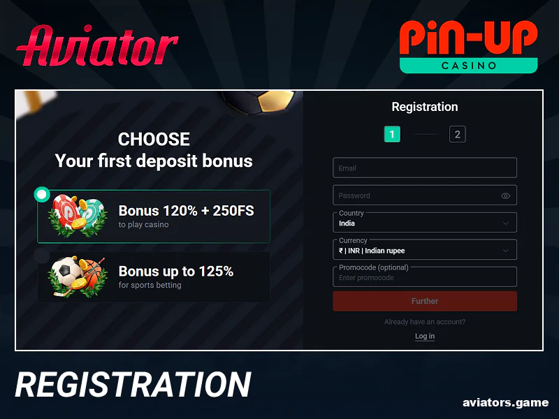 Sign up for Pin Up Aviator India